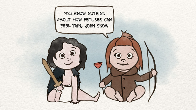 Illustration for article titled This Artist Reimagined ‘Game Of Thrones’ Characters As Babies But Unfortunately Uses Them To Protest Abortion Rights